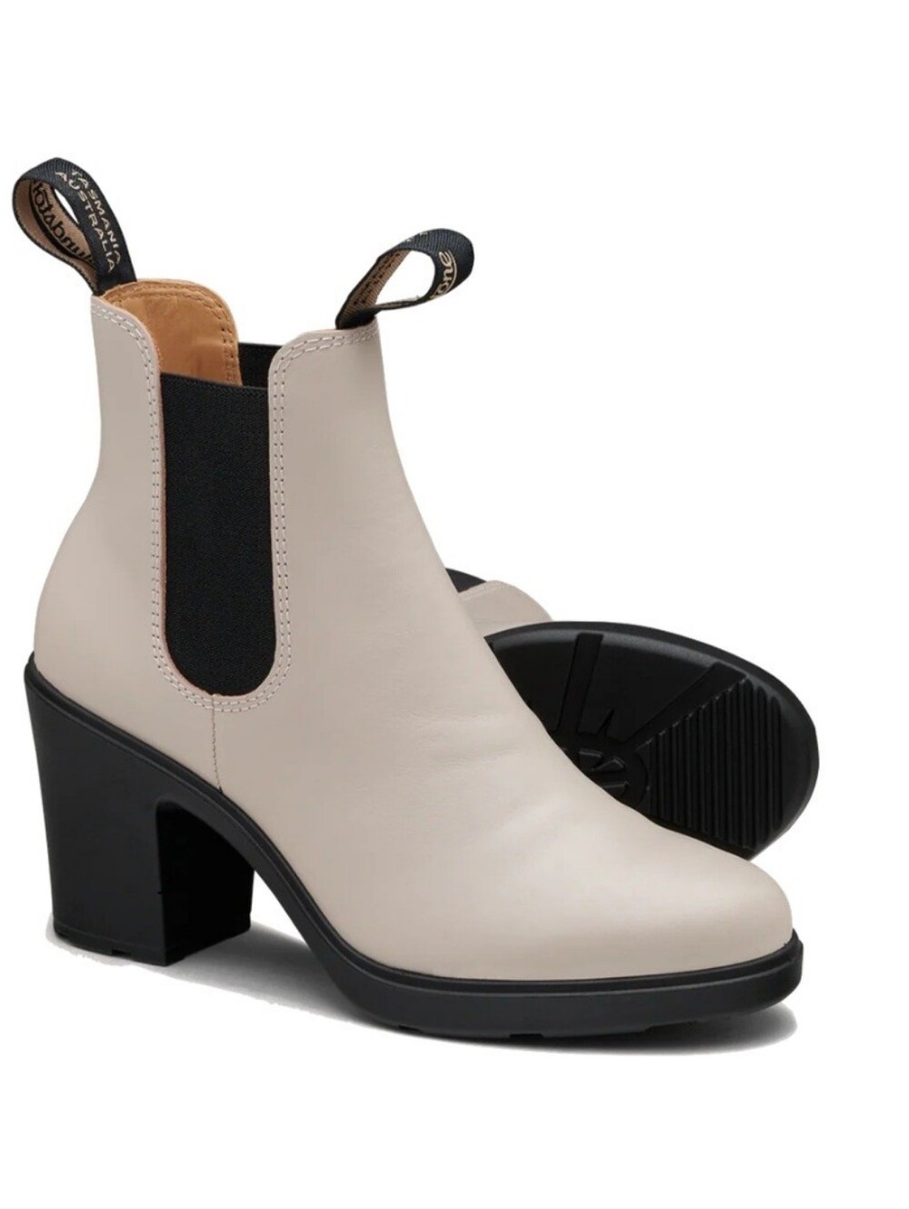 Blundstone | 2364 Pearl White Bone Leather High Heeled Boots Womens 8.5